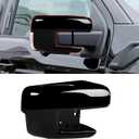 Moonlinks Compatible with 2021 2022 2023 2024 2025 Ford F150 Right Side Mirror Cover Replacement, Glossy Black Exterior Right Passenger Side Door Rear view Mirror Cap Trim, WITH Turn Signal Light
