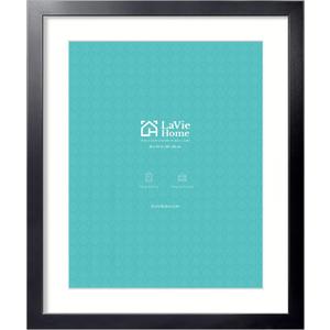 LaVie Home 20x24 Picture Frame Black Poster Frame,Display Pictures 16x20 with Mat or 20x24 Without Mat, Stable and Sturdy Frame and Polished Plexiglass, Horizontal and Vertical Format of The Walls