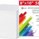 Simetufy 58 Pack 8x10 Inch Canvas Boards for Painting, Bulk Blank Canvas Panels Gesso Primed Acid-Free 100% Cotton for Acrylics Oil Watercolor Tempera Paints