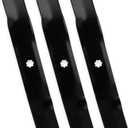 54" Medium-Lift Mower Blades for John Deere / Craftsman D170 G110 190C LA150 GX21380 GY20679 GY20684 GY20686 SPM684375001 with 54 inch Deck Lawn Mower Replace GX21380, GY20679 (7 Point Star), Black