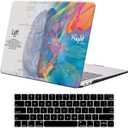 KEROM Compatible with MacBook Pro 13 inch Case 2022-2016 Release M2 M1 A2338 A2289 A2251 A2159 A1989 A1706 with Touch Bar, Plastic Hard Shell Case & Keyboard Cover, Left Right Brain