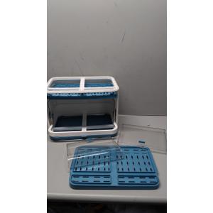 Kitchen Dish Drying Rack Plastic Dustproof Drain Storage Box Basket Cutlery Holder Utensil Organizer