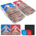 ropoda Cornhole Board Set with Score Sheet, 42/32 FT Regulation Size Corn Hole Games for Adults with Lightweight Aluminum Alloy Edging, Yard/Outdoor/Backyard Games