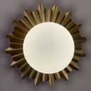 1-Light Gold Sputnik Semi-Flush Mount Ceiling Light, 9.8-Inch Glass Fixture