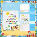 Crtiin 24 Pcs End of Year Gifts Bags for Kindergartener, Summer Party Favor Bags Bulk with Handles, Last Day of School Goodies Bag, Class Present Bag for School's Out Classroom Favor Student Classmate