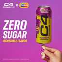 C4 Energy Drink x Popsicle Variety Pack, Carbonated Sugar Free Pre Workout Performance Drink with no Artificial Colors or Dyes, 3 Flavors - Grape, Hawaiian Pineapple, and Cherry, 16 Oz, Pack of 12 (EXP 01/01/26)
