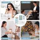 Blue 7 Pcs Boss Gift Sets for Women Her Lady Christmas Thank You Gift Best Boss 16oz Glass Cup Makeup Bag Keychain A6 Notepad with 3 Ballpoints Pen for Female Lady Bestie Coworker Birthday