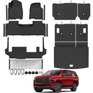 Floor Mat Set for 2025 2026 Chevy Suburban/GMC Yukon XL 8 Seats