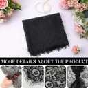 Newwiee 10 Pcs Black Lace Table Runner 14 x 120 Inch Embroidered Floral Cloths Romantic Table Runner for Wedding Bridal Shower Birthday Party Decorations