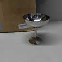 Reallnaive 18 Sets Stainless Steel Ice Cream Cups Bulk Silver Dessert Bowls with Forks 6.7 oz Small Metal Footed Cup for Serving Pudding Salad Fruit Sundae Summer Birthday Party Supply