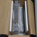 VASAGLE Floor Storage Cabinet, Freestanding Storage Unit with Double Shutter Doors and Adjustable Shelf, for Living Room, Bathroom, Entryway, Kitchen, Dove Gray UBBC040G02 (11.8"D x 23.6"W x 31.5"H)