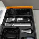 Oneisall 2-in-1 Pet Cat & Dog Grooming Kit - Quiet Cordless Dog Clippers & Paw Trimmer for Grooming Pet Hair (Silver)