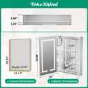 TokeShimi 20x26 Lighted Medicine Cabinet Mirrored 3 Color Dimmable, Led Medicine Cabinet Mirror with Lights and Outlet, 2-Side Led Bathroom Mirror with Storage, Anti-Fog, Recessed/Wall-Mount