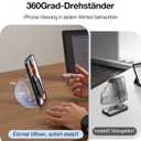 TORRAS Upgraded 360 Spin Magnetic Stand for iPhone 16 Pro Case, Fit for MagSafe, Built-in Kickstand & Ring Holder, Mil-Grade Protective Soft Edge Translucent Case for iPhone 16 Pro, Black 6.3''