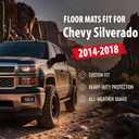Multi-Color Floor Mats for Chevy Silverado GMC Sierra 2014-2018 Crew Cab