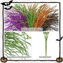 5 Pcs Halloween Picks and Sprays Green Artificial Curly Willow Branches 27.4Inch Floral Twig Stems Sticks Vase Fillers Green Halloween Ornament for Centerpieces Party Holiday Christmas Decorations