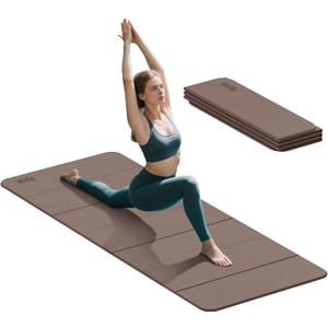 Foldable Yoga Excercise Mat 71"L x 24"W, Odourless Light Weight POE Mat For Home Fitness and Gym Workouts, 1/4 inch Non-slip design for All Types of Yoga Pilates