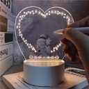 Gifts for Adults Kids, Personalized DIY Message Board Night Light,USB Powered Table Lamp with Erasable Pen and Remote Control, Office Room Desktop Decoration, Gifts for Wedding Anniversary Birthdays (Multi-colored 1)