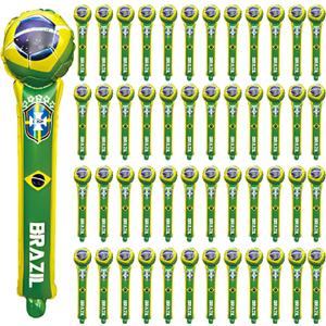 50 PCS Thunder Sticks, 24 Inch Brazil Cheer Sticks for World Cup, Noisemaker for Sporting Events, Boom Boom Stick for Watch Party