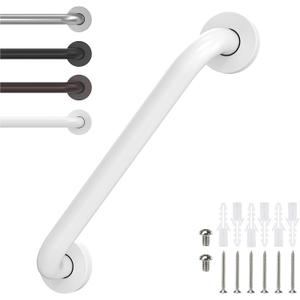 12 Inch Grab Bars for Wall White, Safety Shower Grab Bars for Seniors Elderly Handicapped, Handicap Grab Bars for Shower with Concealed Screws, Tesuchan
