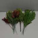 40 Pcs Christmas Artificial Pine Branch Pinecones Berry Set - Mixed Fake Greenery Twigs Foliage Sprigs Faux Pine Cones Picks Berries Stems for Vase DIY Craft Xmas Garland Home Decor (40, Red Berry)