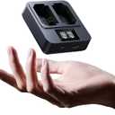 llano 20W NP-FZ100 Fast Battery Charger - Dual Slot for Sony A7III A7IV A6700 FX3 FX30 A7C A7CII A7RV A7RIII A6600 ZV-E1 ZV-E10II A9 A1 FX2 Cameras, USB-C & Micro-USB Inputs,Smart LED Display