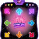 Flooyes Dance Mat Toys for 3-12 Year Old Kids, Electronic Dance Pad with Light-up 8-Button Wireless Bluetooth, Music Dance with 5 Game Modes, Birthday Toys Gifts for Girls