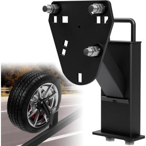 Trailer Stake Pocket Spare Tire Mount  Heavy Duty Stake Pocket Spare Tire Carrier Fit 4 5 6 8 Lugs On 4",4.25",4.5",4.75",5",5.5",6",6.5" Bolt Patterns,Stake Pocket Spare Tire Holder Hold Up to 160lb