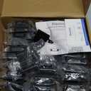 Ravinte 60 Packs (30 Pairs) 3/8" Inset Matte Black Cabinet Hinge, Self Closing Hinges for Kitchen/Bathroom/Furniture Cabinets & Doors. Decorative Hardware with Door Bumper.