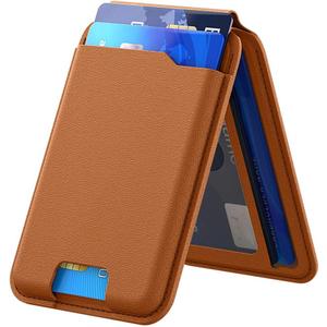 for MagSafe Wallet with Apple Find My,Strongest Magnetic 9 Cards Holder& Includes Magnetic Plate for All iPhones, Adjustable Stand, RFID Blocking for iPhone 17/16/15/14/13/12 Series (brown)