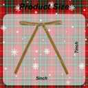 2 x 24Pcs Velvet Bows for Christmas Tree - 5  7 Inch Velvet Christmas Tree Bow - Khaki Bows for Gifts Wrapping - Home Decor - Wedding - Vintage Garland - Holiday Decorations