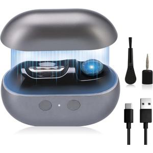 Electric Nail Clipper, 3 in 1 Baby Nail Trimmer with File, Automatic Nail Chip with Storage, LED Light USB Rechargeable, 2 Speed Gears, Safe Toe & Fingernail Clipper Kit for Seniors Adults Kids (Gray)