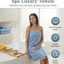 Casa Platino Premium Cotton Bath Towel 12 Piece Set - Super Soft, Quick Dry & Absorbent - 4 Bath, 4 Washcloths, 4 Hand Towels for Bathroom - Hotel Quality & Suitable for Family - Cerulean Blue