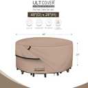 ULTCOVER 48 inch Round Patio Table Cover for Waterproof Outdoor Furniture Set Cover