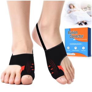 2PCS Bunion Corrector for Women & Men - Toe Alignment Corrector with Splint & Pads for Hallux Valgus Pain Relief, Toe Separator for Day/Night, Anti Slip Correction for Big Toe Straightener