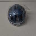 Bike Helmet, Helmets for Adults Men, Front and Back LED Lights Safe Certified MTB Road Bicycle Helmet with Adjustable Brim (L (59-61cm), Metal Blue)