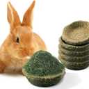 5 Pack Furry Timothy Hay Chewing Bowl for Guinea Pig & Bunnies,Edible Guinea Pig Food,Guinea Pig Toys, Bunny Toys