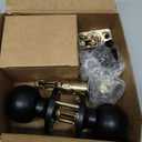 Front Door Lock Set Exterior Door Lock Set with Deadbolt, Single Cylinder Deadbolt Lock and Door Knob Set, Keyed Alike,Matte Black Door Knob and Deadbolt Set(1Pack Set)