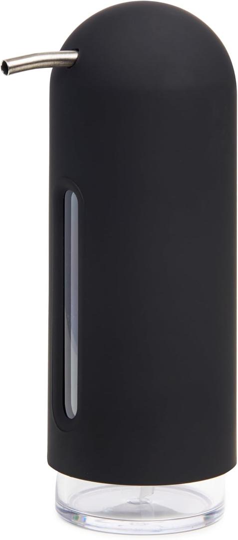 Umbra - 330190-040 Penguin Pump, Kitchen Soap Dispenser, Also Works with Hand Sanitizer, 12 oz (355 ml), Black