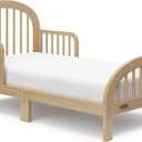 Graco Olivia Toddler Bed (Driftwood) - GREENGUARD Gold Certified, Includes Toddler Safety Guardrails, Fits Standard Crib & Toddler Mattress, Stylish Arched Design, Twin XL