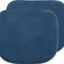 Blue Foam Seat Cushions Kitchen Chairs Pads for Dining Chairs 2 Pack Non Slip Patio Seat Cushions Washable U Shaped Soft Thick Large Metal Wooden Chair Cushions,17" x 15", 15*17in