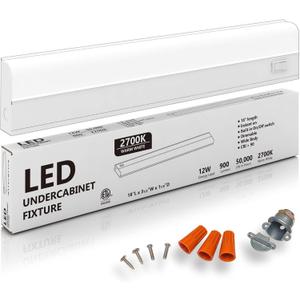 18" Hardwired Under Cabinet Lighting, 2700K Soft White, ETL 900lm Dimmable