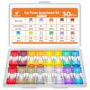 JOREST 30Pcs Mini Car Fuse Kit - Mini Blade Fuses Automotive - Replacement Fuses Assortment Kit for Car/RV/Truck/Motorcycle(2Amp 3A 5A 7.5A 10A 15A 20A 25A 30A 35A 40A)