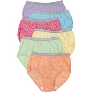 Fruit of the Loom Women's 6-Pack Heather Brief Panties (10)