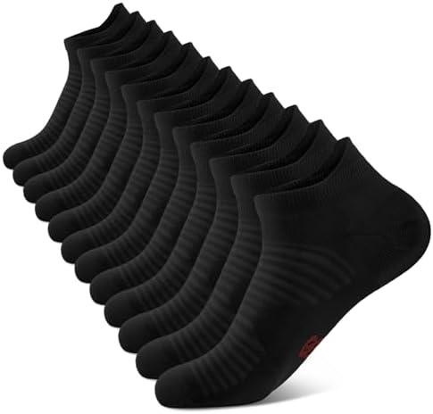 Compression Running Ankle Socks (6 Pairs) for Men & Women, Running Socks With Arch Support S/M