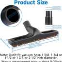 Upgraded Universal 1 1/4 inch(32mm) Vacuum attachments & brushes for Shark Vacuum brush - 360 Swivel 12 Wide Hardwood Brush & Adapter Vacuum Floor Brush with Horse Hair Attachments for Shark Vacuums