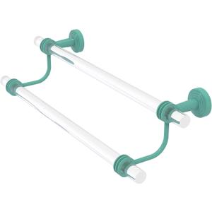 Allied Brass PB-72D-24-SFG Pacific Beach Collection 24 Inch Double Towel Bar with Dotted Accents, Sea Foam Green