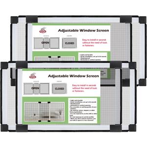 FLYZZZ Adjustable Window Screen Small Expandable Window Screens, (9.84'' High by 16-28'' Wide, B) 2 Packs Suitable for Window Openning Width Size 16''-28'' 20% Smaller Than Standard Screens