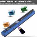 Portable Scanner, USB 2.0 Photo Scanner for Documents Pictures Pages Texts, Portable Handheld Scanner for Documents Photo Receipt, JPG/PDF Format Selection, UP to 900 DPI(Blue)