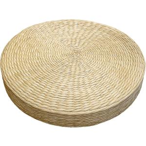 Round Tatami Floor Pillow Cushion, Handwoven Meditation Straw Cushions for Living Room Yoga Window Seat Reading Nook Bedroom Outdoor Seat (Dia: 15.7")